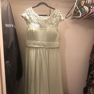 This Ever Pretty gown is sage green and perfect for any special occasion.